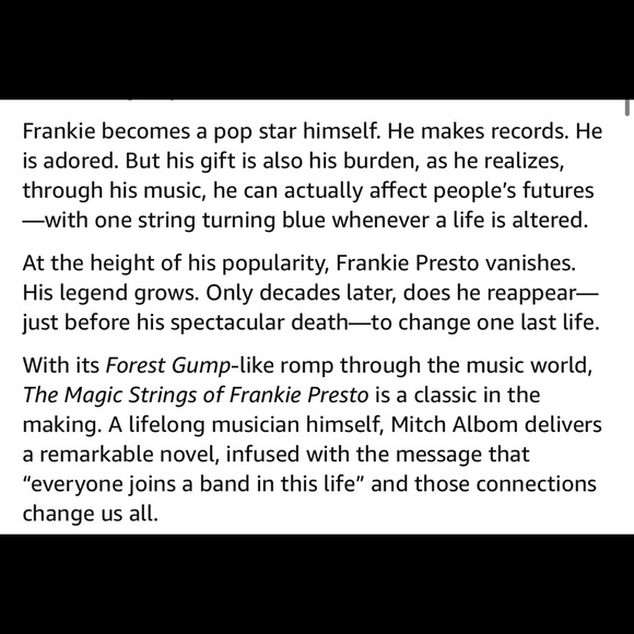 THE MAGIC STRINGS OF FRANKIE PRESTO Hardback Book by Mitch Albom - Picture 3 of 13